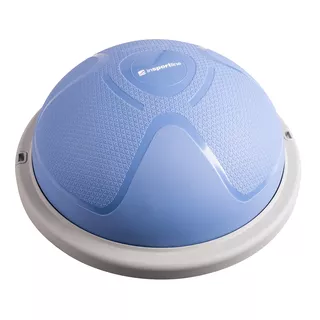Podkładka do balansowania / trener równowagi inSPORTline Dome Compact ∙ kompaktowa ∙ nośność 150 kg ∙ dwustronna ∙ antypoślizgowa - Niebiesko-szary
