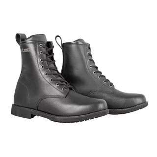 Męskie skórzane buty motocyklowe W-TEC Benga - Czarny