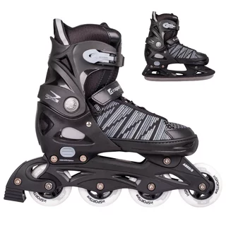 Uniwersalne regu­lo­walne łyżworolki inSPORTline Dornan ∙ unisex ∙ kauczuk ∙ 2w1 ∙ MicroLock ∙ ComfortFit