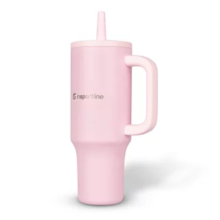 Kubek termiczny inSPORTline Cocoanna 1200 ml ∙ stal nierdzewna ∙ podwójne ścianki ∙ uchwyt ∙ 6 h ciepła / 10 h zimna - Różowy