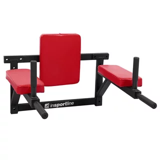 Drążek naścienny inSPORTline RK120 ∙ 4 gumowane uchwyty ∙ ćwiczenia ramion, pleców, brzucha ∙ nośność 100 kg - Czerwony