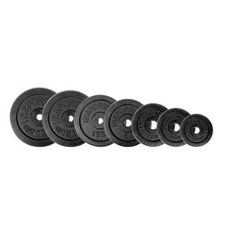 Obciążenia żeliwne inSPORTline Castblack 30 mm 0,5-20 kg ∙ lakier ochronny ∙ precyzyjne wyważenie