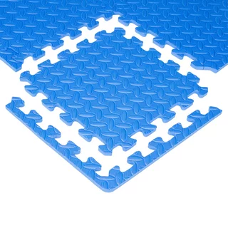 Mata antypoślizgowa puzzle inSPORTline Famkin ∙ 12 elementów 30×30×1,2 cm ∙ materiał PE ∙ obciążenie max 120 kg ∙ z krawędziami