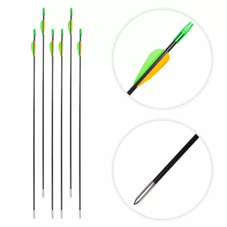 Strzały do łuku refleksyjnego inSPORTline Klarkson ∙ 6 szt ∙ fiberglass ∙ 30" ∙ sztywność 1200 ∙ stalowy grot