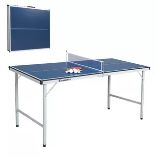 Mini stół do tenisa stołowego inSPORTline Sunny Mini ∙ blat 150x67 cm ∙ wys. 69 cm ∙ siatka i akcesoria ∙ składany ∙ 15,8 kg