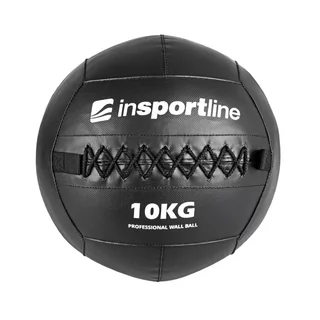 Piłka lekarska inSPORTline Walbal SE 10 kg ∙ możliwość mocowania gum / lin  ∙ podwójne szycie ∙ wytrzymała powłoka PVC ∙ BLACK EDITION