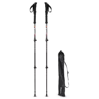Kijki trekkingowe inSPORTline Montgato ∙ aluminiowe ∙ regulacja 110-140 cm ∙ 590 g/para ∙ 3 sekcje ∙ pianka EVA ∙ grot stalowy