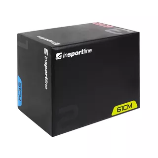 Skrzynia plyometryczna / jump box fitness inSPORTline 3 stopniowy ∙ 76x61x51cm ∙ regulowana wysokość 51-76 cm ∙ stabilny ∙ antypoślizgowa powierzchnia