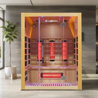 Sauna na podczerwień inSPORTline Trevirke 300 ∙ 11 promienników (4 full-spectrum + 7 karbonowych) ∙ 65 °C maks. ∙ jonizator powietrza