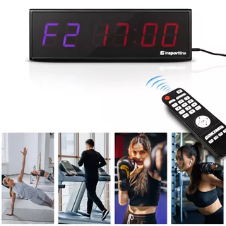 Zegar treningowy elektroniczny inSPORTline CF20 ∙ minutnik LED 1,8" ∙ 7 trybów (stoper, interwał, FGB, Tabata) ∙ pilot zdalny ∙ USB
