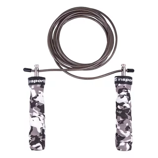 Skakanka szybkościowa inSPORTline Jumpkamu ∙ regulowana 300 cm ∙ łożyska obrotowe ∙ uchwyty ergonomiczne 13 cm ∙ waga 166 g - White camu