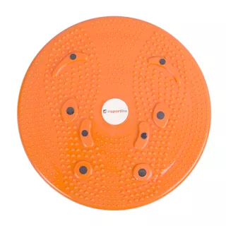 Twister z magnesami inSPORTline Magnetic ∙ obrotowy ∙ pomarańczowy ∙ Ø25 cm ∙ waga 0,54 kg ∙ max 100 kg ∙ punkty masujące - Pomarańczowy