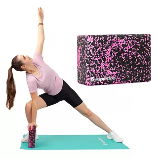 Klocek do jogi inSPORTline Pinkdot 23×15×8 cm ∙ waga 100 g ∙ EPP ∙ stabilny blok do rozciągania ∙ urozmaica ćwiczenia
