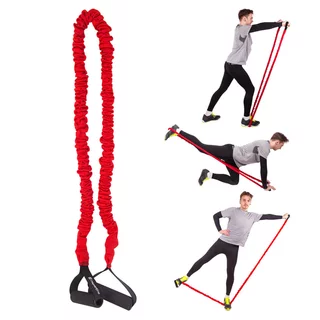 Ekspander gumowy / tubing inSPORTline Morpo RS693 • 130 cm • opór ok. 3,8 kg • uchwyty piankowe
