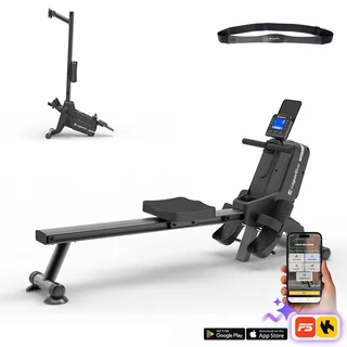Wioślarz domowy inSPORTline Yukona ∙ magnetyczny ∙ aplikacja Kinomap ∙ pas piersiowy HRC ∙ 16 stopni obciążenia ∙ aplikacja FitShow ∙ Bluetooth