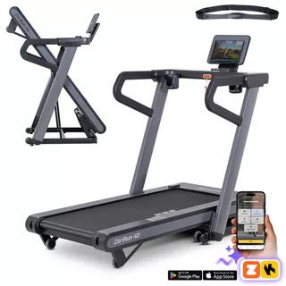 Bieżnia składana domowa inSPORTline ZenRun 40 ∙ silnik bezszczotkowy ∙ 21 poziomów nachylenia ∙ HRC ∙ 150 kg ∙ cicha praca ∙ Bluetooth