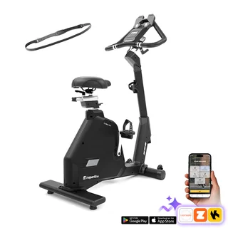 Rower treningowy magnetyczny inSPORTline ZenBike 300 ∙ pas piersiowy ∙ 16 poziomów oporu ∙ uchwyt na tablet ∙ Bluetooth