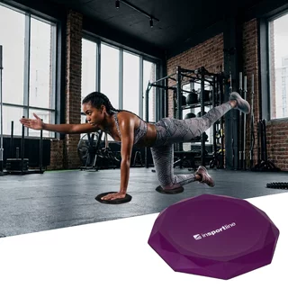 Podkładka fitness pod kolana inSPORTline Octazone 18x18x2 cm ∙ anatomiczna ∙ gęsta pianka PU ∙ amortyzacja wstrząsów ∙ ochrona stawów - Fioletowy