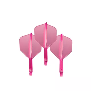 Nasadki i piórka do lotek 2w1 Target K-Flex Neon No.6 Medium 3 szt. - Różowy fluo