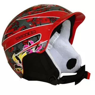 Kask snowboardowy Worker Playful ∙ waga 460 g ∙ otwory wentylacyjne ∙ szybkie zapinanie ∙ pasek na gogle - Czerwony