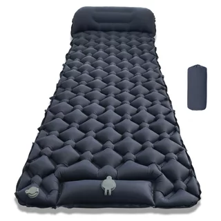 Pompowany materac turystyczny ze zintegrowaną pompką inSPORTline Soultea 190x60x6 cm ∙ zintegrowana poduszka ∙ izolacja termiczna ∙ do kempingu