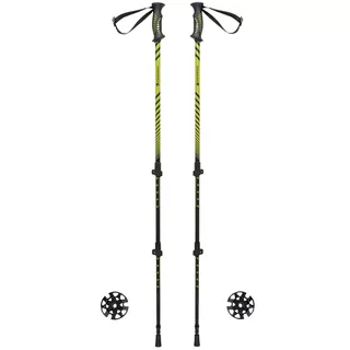 Kije trekkingowe Ferrino Totem SS23 ∙ aluminiowe 3-sekcyjne ∙ regulacja 65-135 cm ∙ amortyzacja wstrząsów ∙ chwyt anatomiczny
