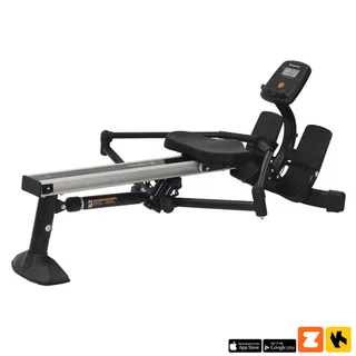 Wioślarz treningowy inSPORTline Power Master X ∙ hydrauliczny system oporu ∙ 12 poziomów oporu ∙ płynny ruch ∙ uchwyt na tablet ∙ LCD - Czarny