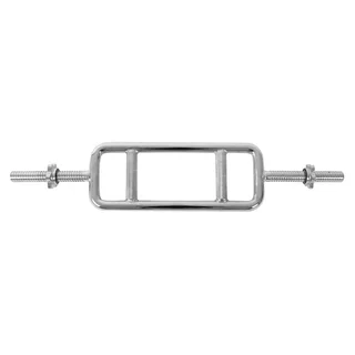 Gryf izolowany triceps RB-34T inSPORTline ∙ rozstaw 19 cm ∙ stal chromowana ∙ antypoślizg ∙ z zaciskami