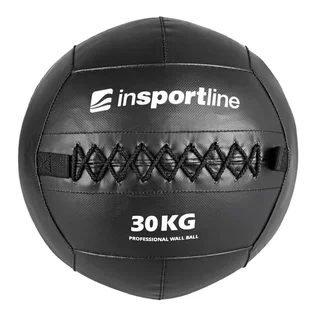 Piłka lekarska Walbal SE 30 kg inSPORTline ∙ pętle do taśmy, liny  ∙ podwójne szycie ∙ wytrzymała powłoka PVC ∙ BLACK EDITION
