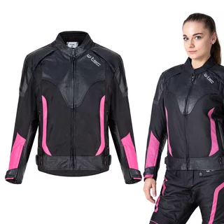 Damska kurtka motocyklowa W-TEC Durmana - Czarno-różowy