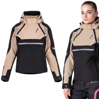 Damska kurtka motocyklowa W-TEC Annorack Lady ∙ wyjmowane ochraniacze CE ∙ system airvent ∙ odpinany kaptur ∙ elementy odblaskowe - czarny piasek