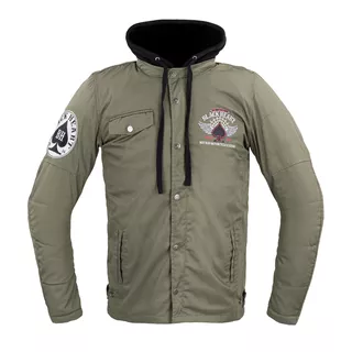 Męska kurtka motocyklowa z aramidem W-TEC Black Heart Hat Skull Jacket - Hat Skull