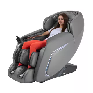 Fotel do relaksu inSPORTline Carlita ∙ masaż mechaniczny + powietrzny ∙ ogrzewanie podczerwienią ∙ sterowanie głosowe ∙ Bluetooth - Szary