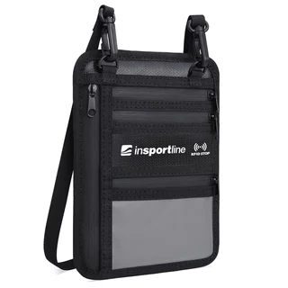 Podróżny portfel na dokumenty inSPORTline Tahopa 14,5x19,5 cm ∙ ochrona RFID ∙ wodoodporne zamki ∙ karabińczyk ∙ odpinany pasek
