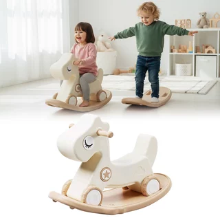 Rowerek biegowy i konik na biegunach inSPORTline Etalino ∙ 2w1 ∙ waga 3 kg ∙ nośność 40 kg ∙ HDPE ∙ dla dzieci 3+ - kawowy
