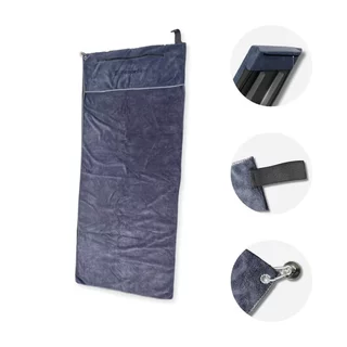 Ręcznik z magnesem i kieszenią inSPORTline BenchBuddy ∙ szybkoschnąca mikrofibra 120×50 cm