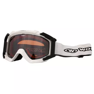 Gogle snowboardowe/narciarskie WORKER Simon ∙ kształt anatomiczny ∙ szkła podwójne ∙ ochrona anti-fog ∙ wentylowane ∙ pasek regulowany ∙ UV 100% - Biały