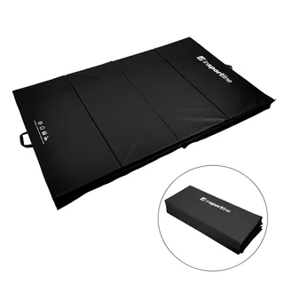 Składany materac gimnastyczny mata inSPORTline Kvadfold 200x120x5 cm - Czarny