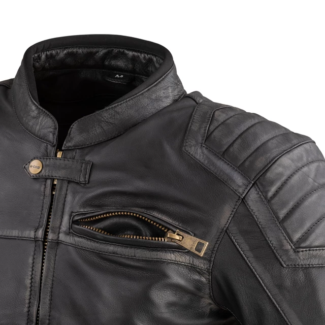 Męska skórzana kurtka motocyklowa W-TEC Suit - vintage czarny