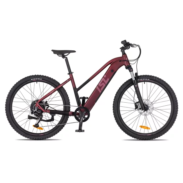 Damski górski rower elektryczny inSPORTline ISL Cleora 648 Wh 27,5" - model 2026 ∙ bateria 648 Wh ∙ zasięg do 120 km ∙ nośność 120 kg - Aksamitna czerwień