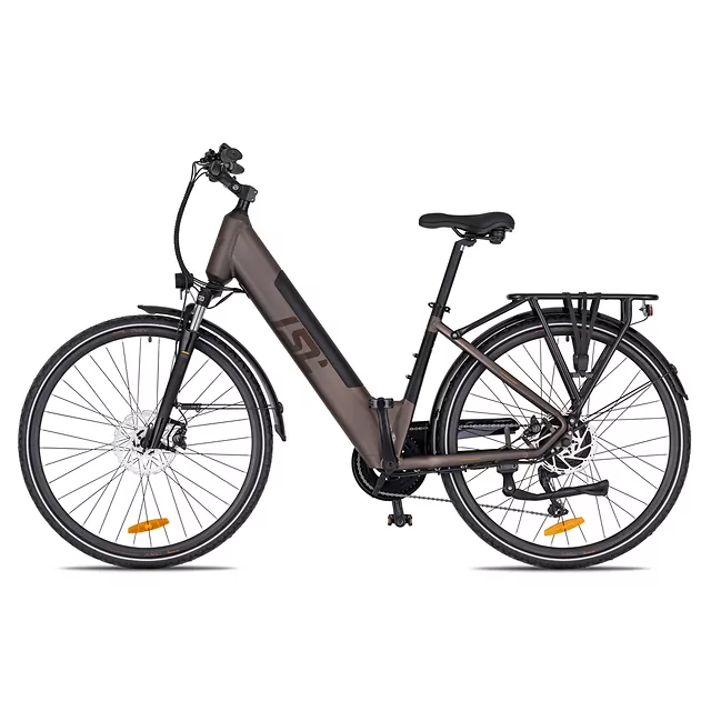 Miejski rower elektryczny inSPORTline ISL Eclion 648 Wh 28" - model 2026 ∙ bateria 648 Wh ∙ zasięg do 120 km ∙ amortyzowany widelec ∙ nośność 120 kg - Deep Coffee
