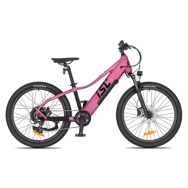 Młodzieżowy rower elektryczny inSPORTline ISL Savager 24" ∙ bateria 360 Wh ∙ zasięg do 70 km ∙ silnik bafang ∙ hamulce hydrauliczne - Różowy rumieniec - Różowy rumieniec