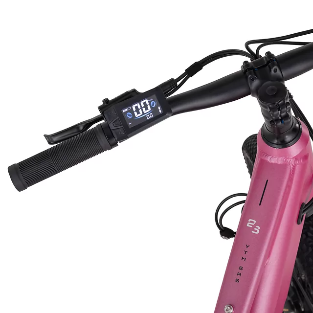 Młodzieżowy rower elektryczny inSPORTline ISL Savager 24" ∙ bateria 360 Wh ∙ zasięg do 70 km ∙ silnik bafang ∙ hamulce hydrauliczne - Różowy rumieniec