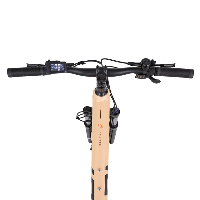 Młodzieżowy rower elektryczny inSPORTline ISL Atezion 374 Wh 26" - model 2026 ∙ bateria 374 Wh ∙ zasięg do 70 km ∙ hamulce hydrauliczne - Brzoskwiniowy beż