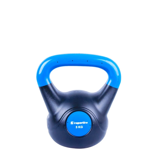 Hantle kettlebell inSPORTline Vin-Bell Dark 1-20 kg ∙ powłoka winylowa ∙ gumowe podkładki ∙ stabilna podstawa