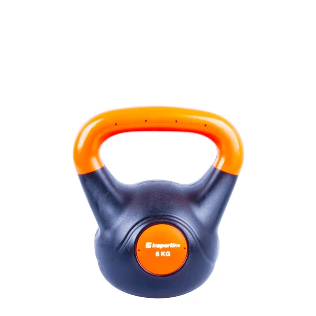 Hantle kettlebell inSPORTline Vin-Bell Dark 1-20 kg ∙ powłoka winylowa ∙ gumowe podkładki ∙ stabilna podstawa