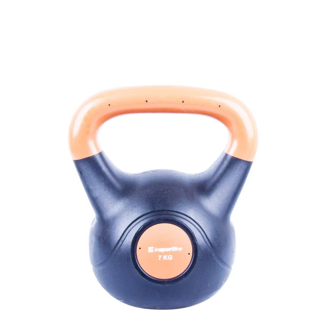 Hantle kettlebell inSPORTline Vin-Bell Dark 1-20 kg ∙ powłoka winylowa ∙ gumowe podkładki ∙ stabilna podstawa