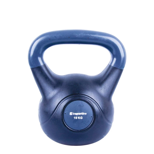 Hantle kettlebell inSPORTline Vin-Bell Dark 1-20 kg ∙ powłoka winylowa ∙ gumowe podkładki ∙ stabilna podstawa