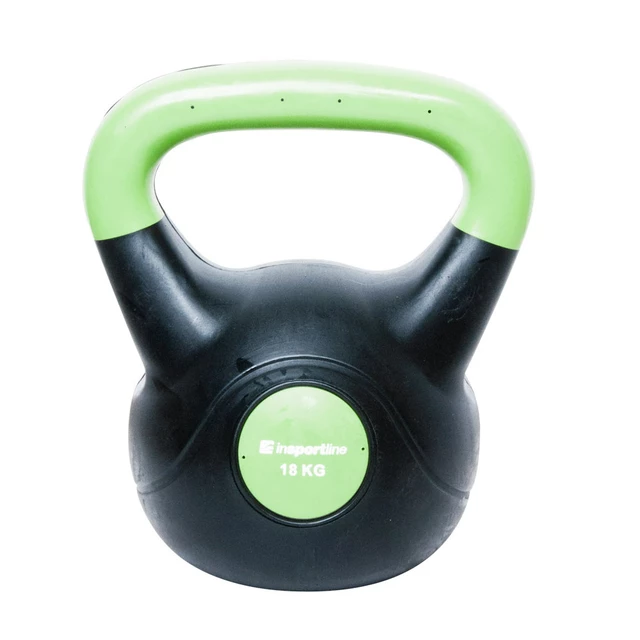 Hantle kettlebell inSPORTline Vin-Bell Dark 1-20 kg ∙ powłoka winylowa ∙ gumowe podkładki ∙ stabilna podstawa