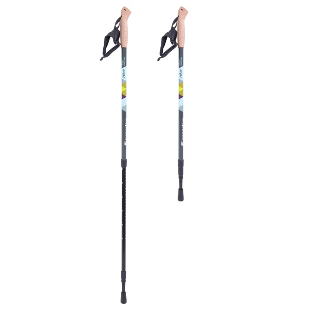 Kijki walkingowe inSPORTline Hiker ∙ 65–135 cm ∙ system Antishock ∙ karbonowe ∙ amortyzacja